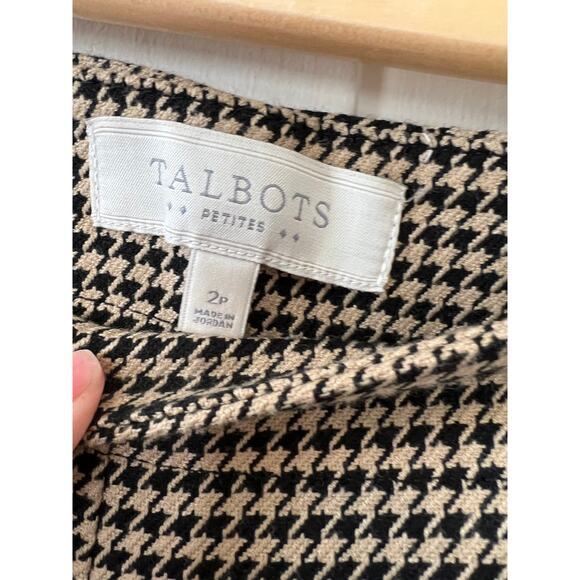 Talbots black and tan houndstooth pants 2 - Picture 5 of 7